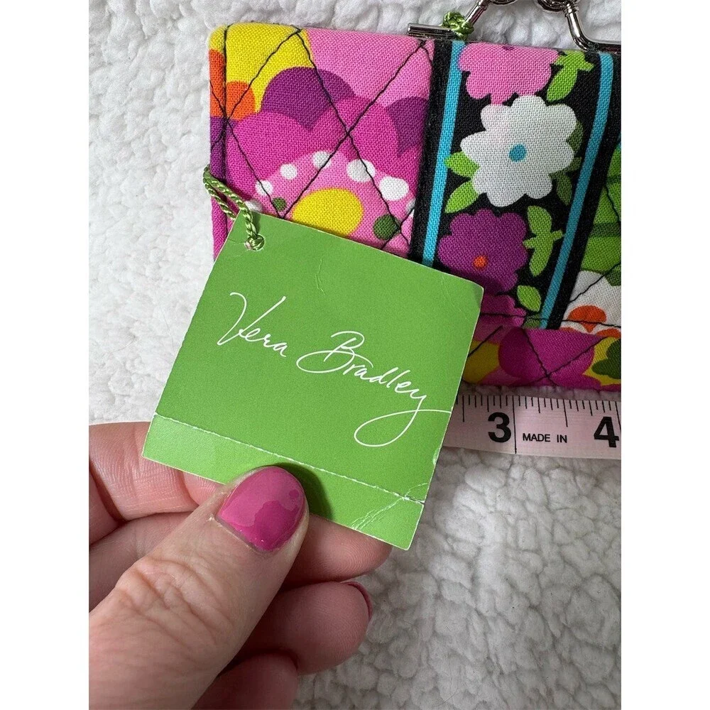 Vera Bradley Wallet Womens One Size Multicolor Floral Quilted Kisslock - Picture 2 of 7